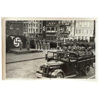 Original WWII Dutch photo of Seyss-Inquart and the Ordnungspolizei in Amsterdam February 1941