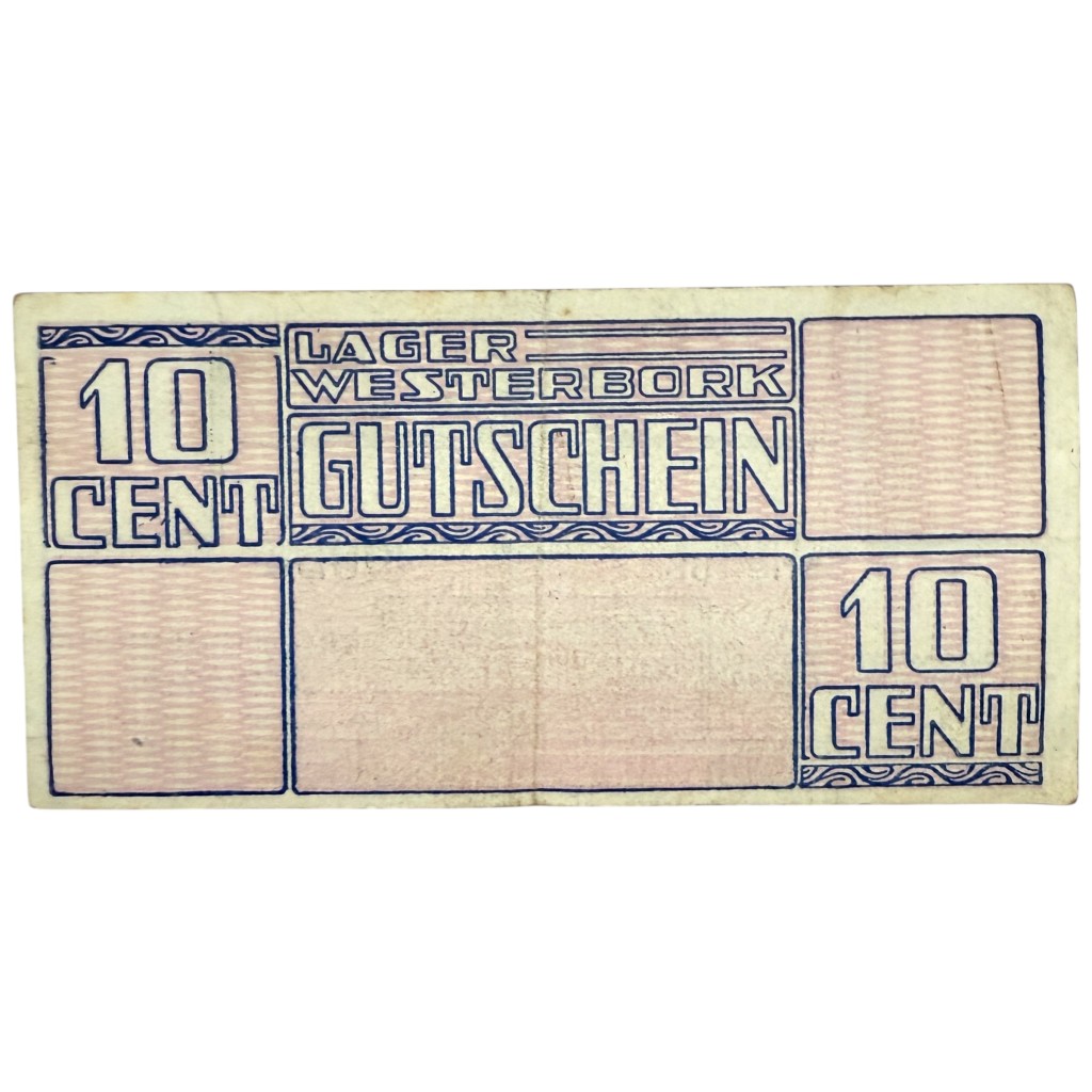 Original WWII Dutch ‘Durchgangslager’ Westerbork banknote 10