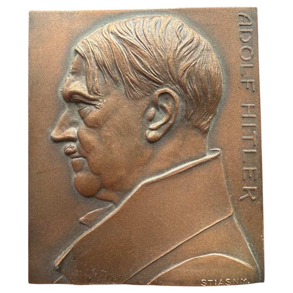 Original WWII German Adolf Hitler plaque