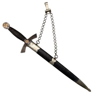 Original WWII German Luftwaffe early 1st model nickel silver borddolch dagger by Paul Weyersberg & Co. Solingen with original leather scabbard and chain, authentic Luftwaffe officer dagger from the Third Reich period.