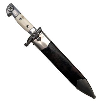 Original WWII German Technische Nothilfe TENO enlisted men hewer dagger by Eickhorn Solingen with scabbard.