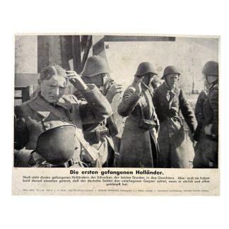 Original WWII German propaganda card May 1940 'Die ersten gefangenen Holländer'