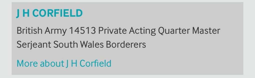 Original WW1 British medal set J.H. Corfield