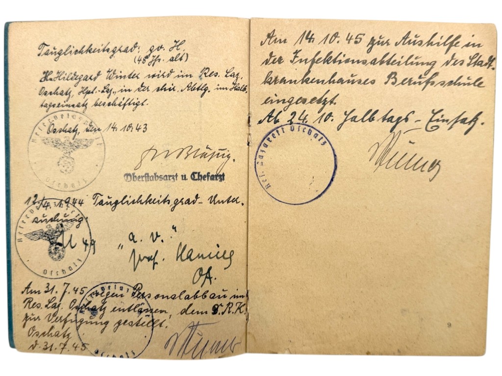 Original WWII German DRK Verwendungsbuch Lößnitz - Image 5