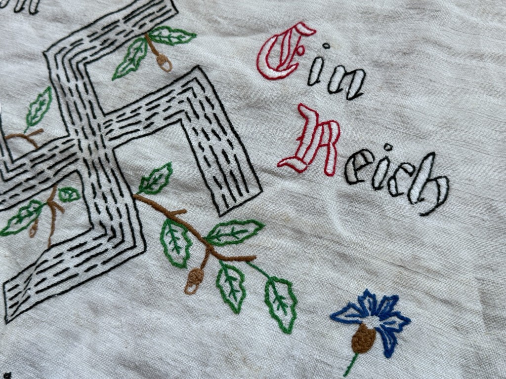 Original 1930s German pillowcase 'Ein Volk, Ein Reich, Ein Führer'