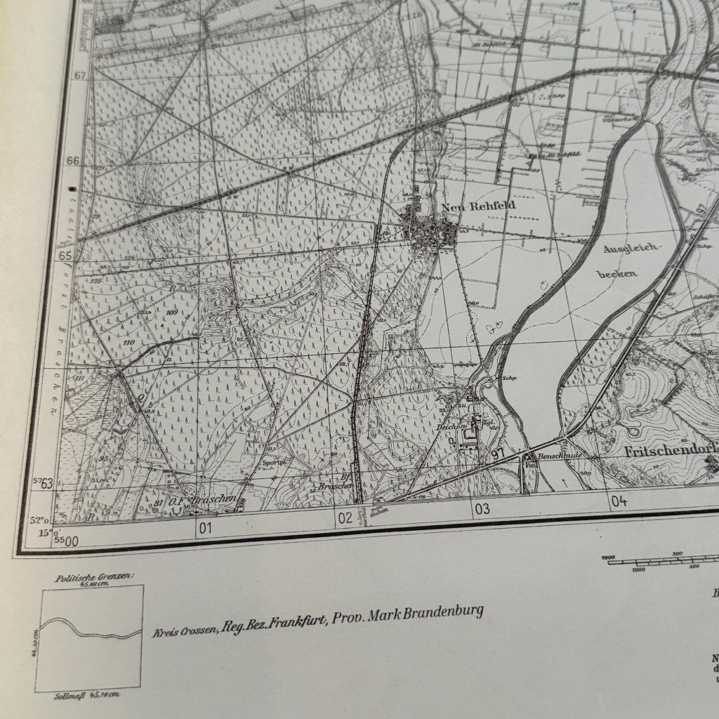 Original WWII German military map Crossen an der Oder 1937 - Image 5