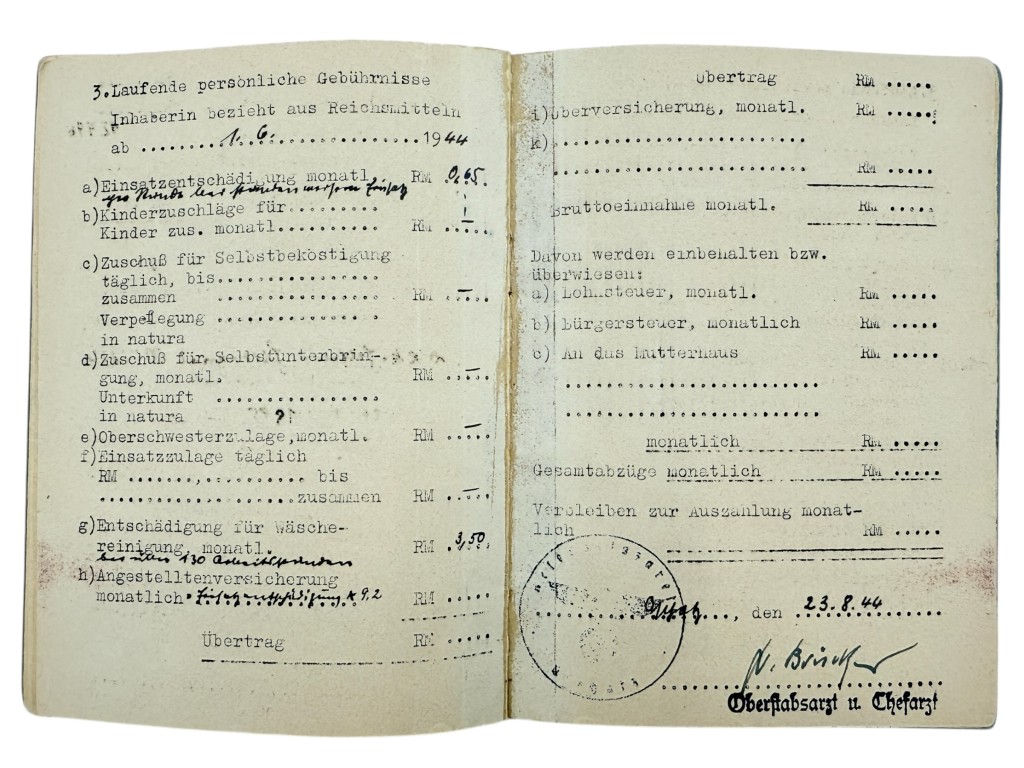 Original WWII German DRK Verwendungsbuch Lößnitz - Image 10
