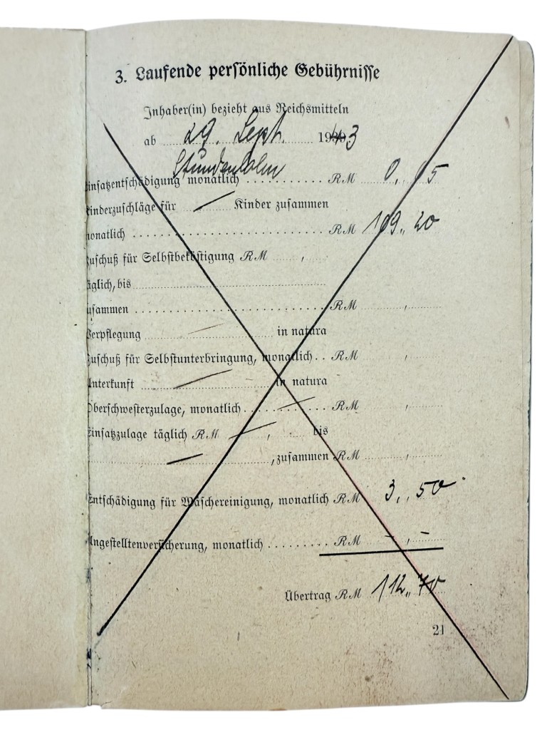 Original WWII German DRK Verwendungsbuch Lößnitz - Image 11