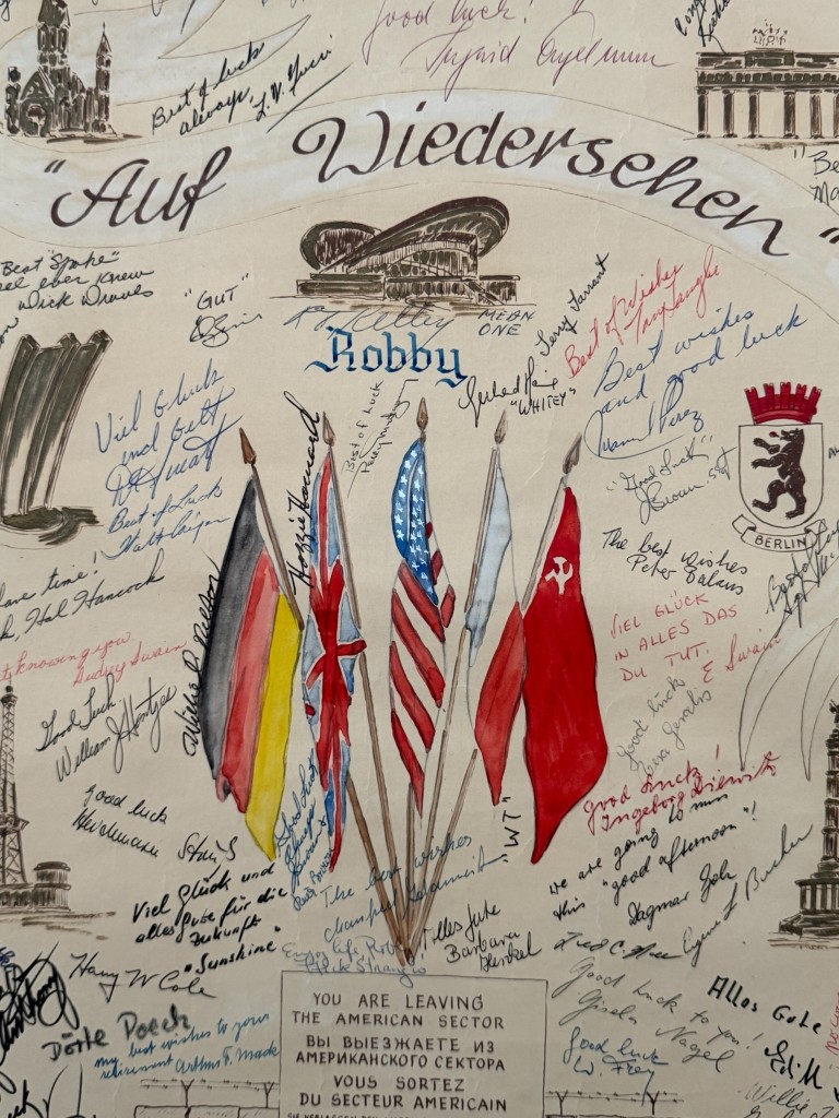 Original Cold War era Berlin Wall citation US soldier