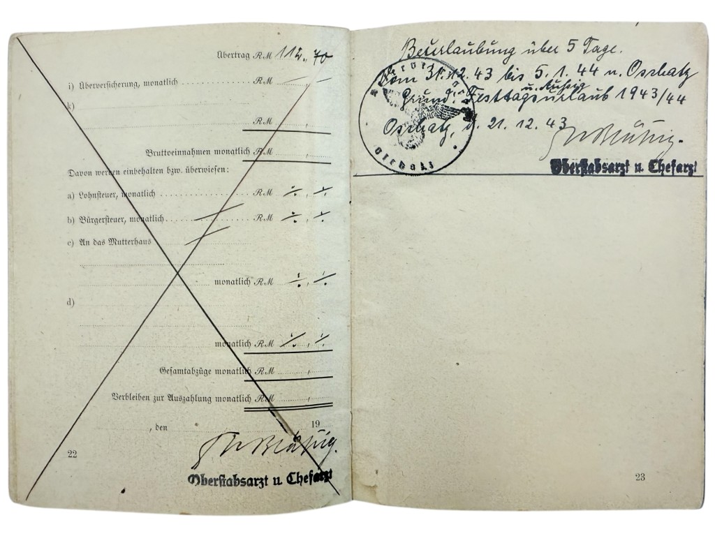 Original WWII German DRK Verwendungsbuch Lößnitz - Image 12