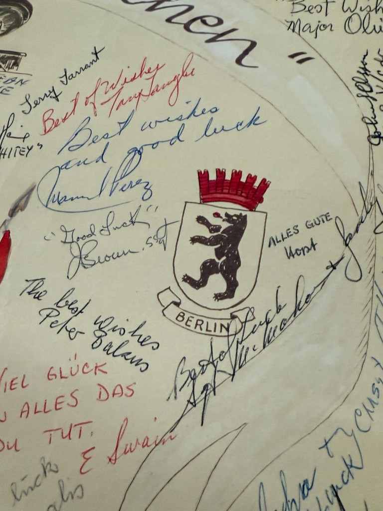 Original Cold War era Berlin Wall citation US soldier