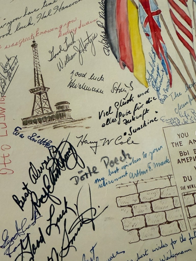 Original Cold War era Berlin Wall citation US soldier