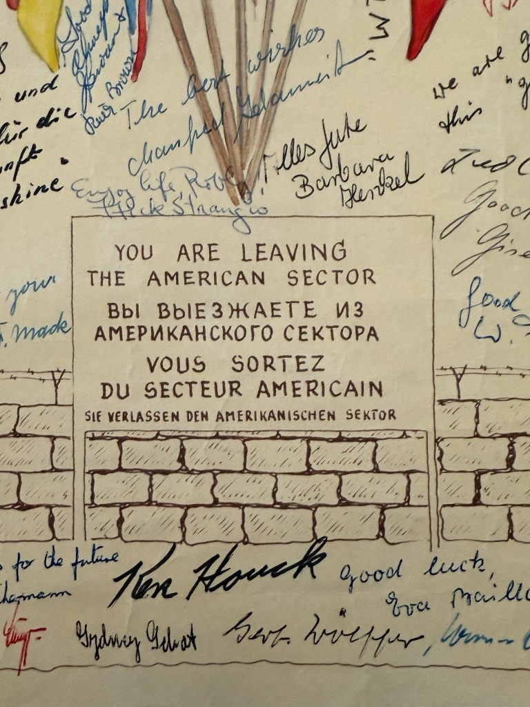 Original Cold War era Berlin Wall citation US soldier