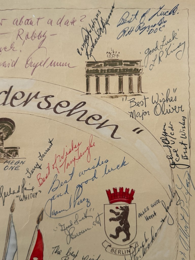 Original Cold War era Berlin Wall citation US soldier