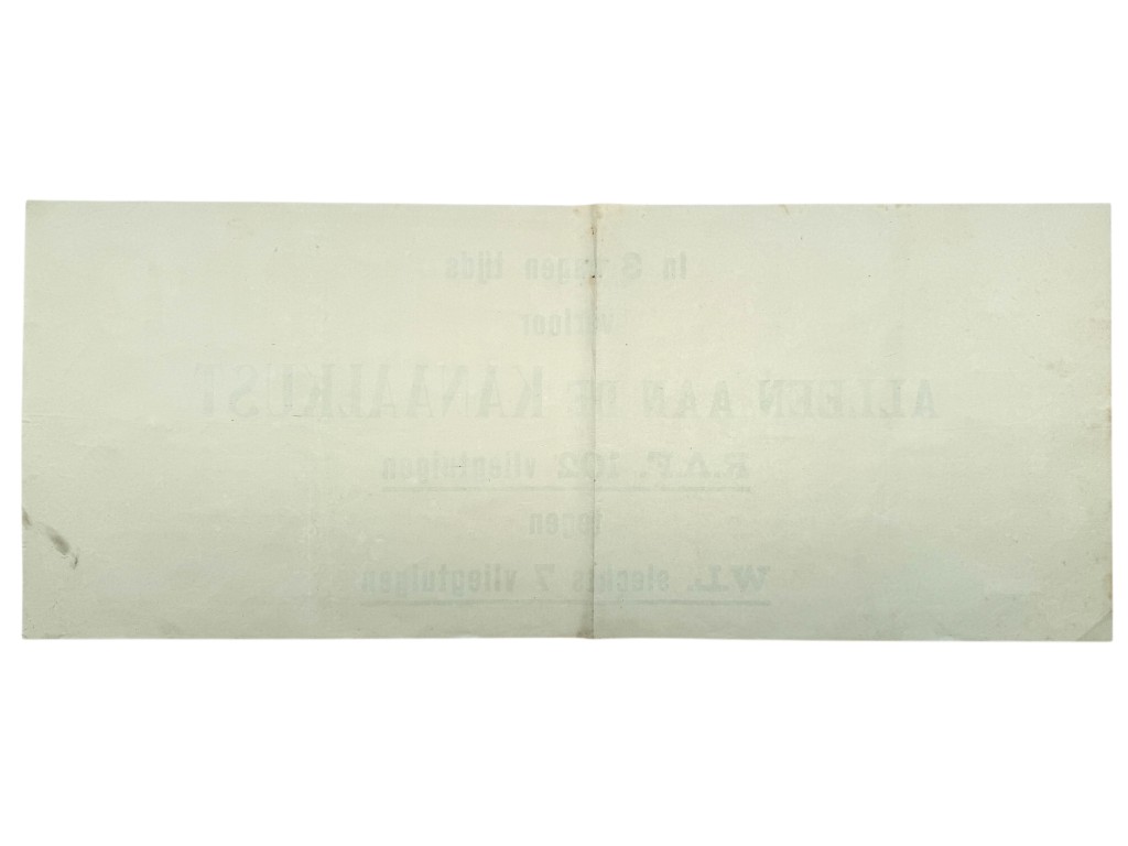 Original WWII Dutch NSB propaganda poster R.A.F. Channel coast - Image 3