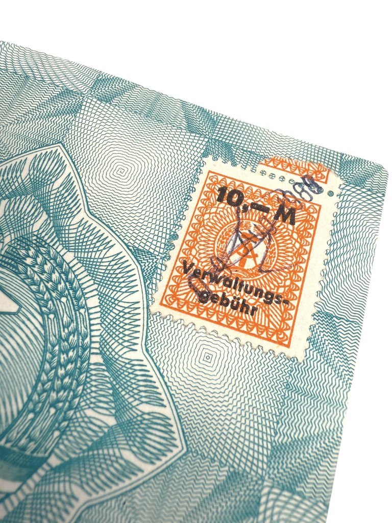 Original Cold War era DDR Reisepass from Strausberg