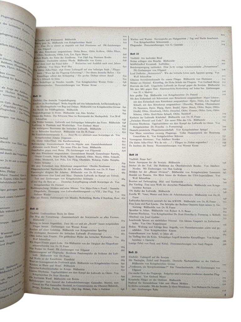 Original WWII German 'Der Adler' 1941 year bound volume