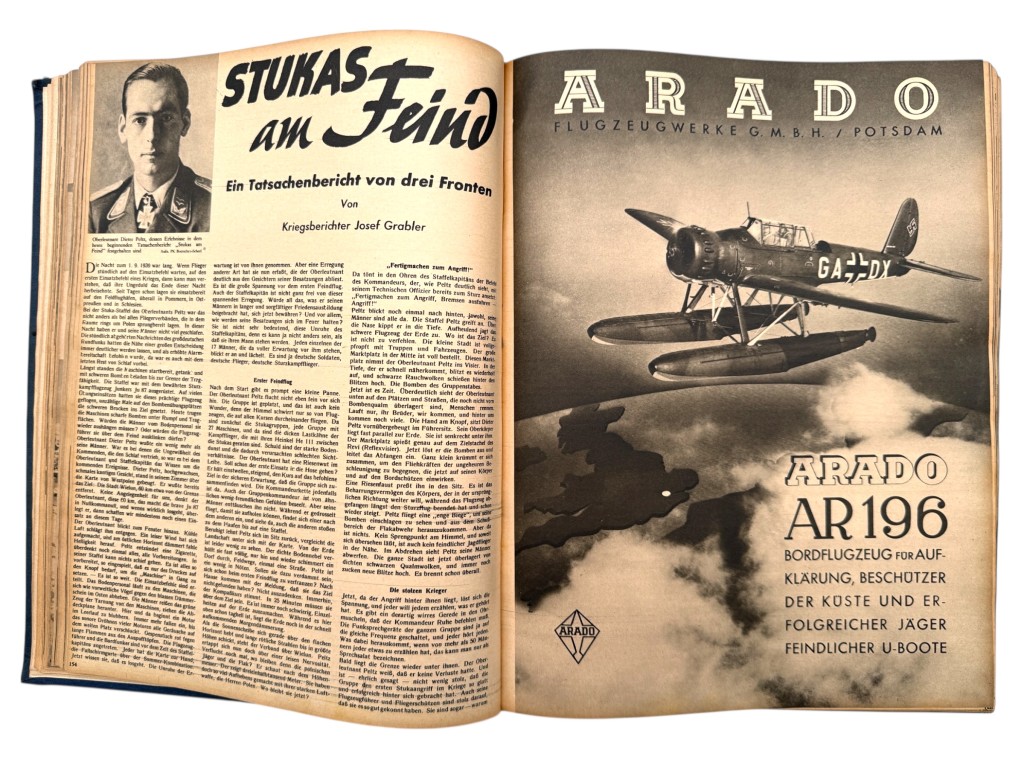 Original WWII German 'Der Adler' 1941 year bound volume