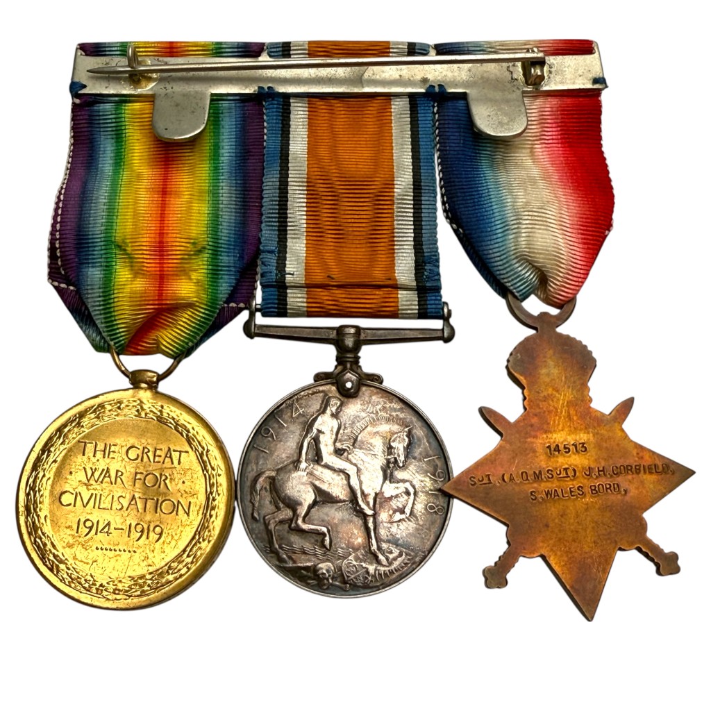 Original WW1 British medal set J.H. Corfield