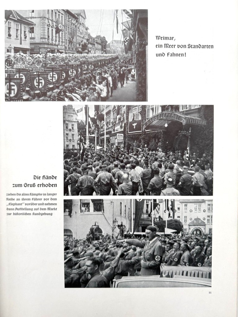 Original WWII German NSDAP book 'Der Führer in Weimar 1925–1938' - Image 12