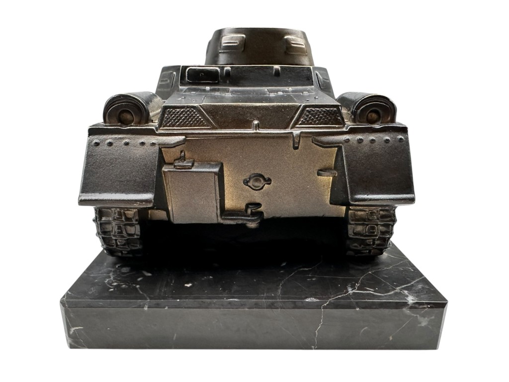 Original WWII German Panzerkampfwagen I in bronze on marble
