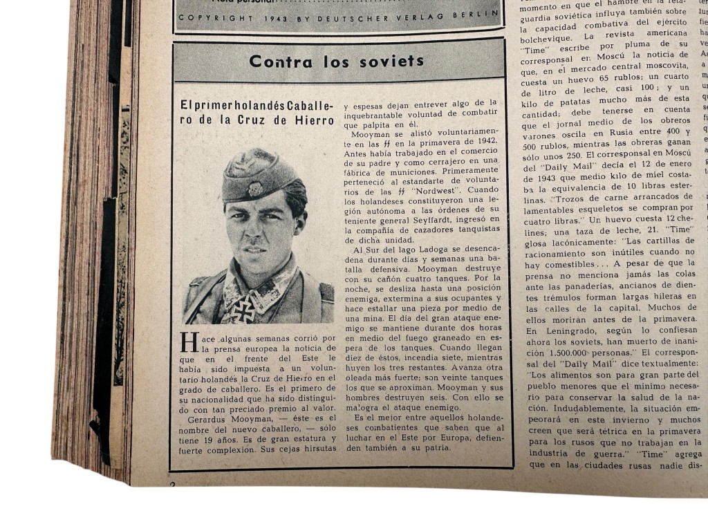 Original WWII Spanish/German two-volume bound annual edition of the magazine Signal (Spanish-language edition) 1943 - Image 23