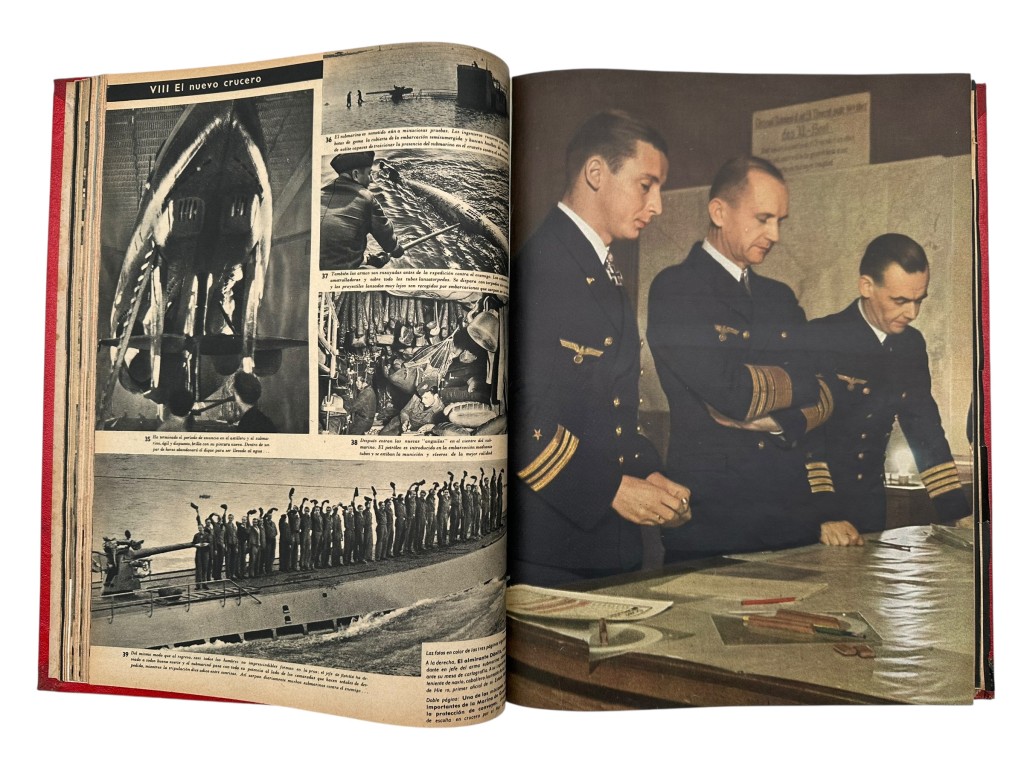 Original WWII Spanish/German two-volume bound annual edition of the magazine Signal (Spanish-language edition) 1943 - Image 17