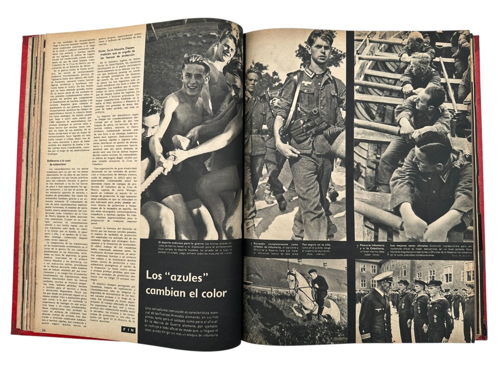 Original WWII Spanish/German two-volume bound annual edition of the magazine Signal (Spanish-language edition) 1943 - Image 16