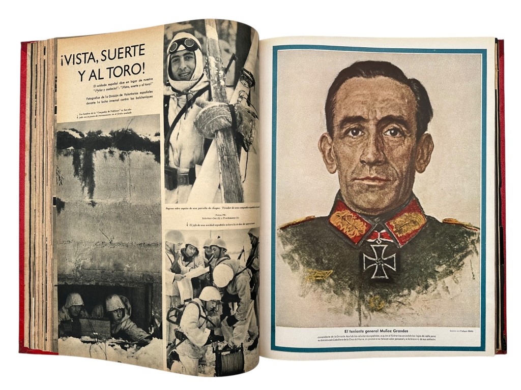 Original WWII Spanish/German two-volume bound annual edition of the magazine Signal (Spanish-language edition) 1943 - Image 15