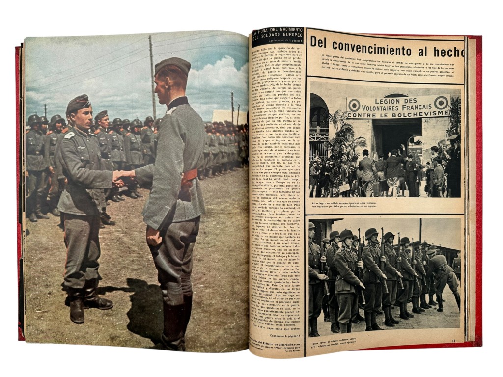 Original WWII Spanish/German two-volume bound annual edition of the magazine Signal (Spanish-language edition) 1943 - Image 12