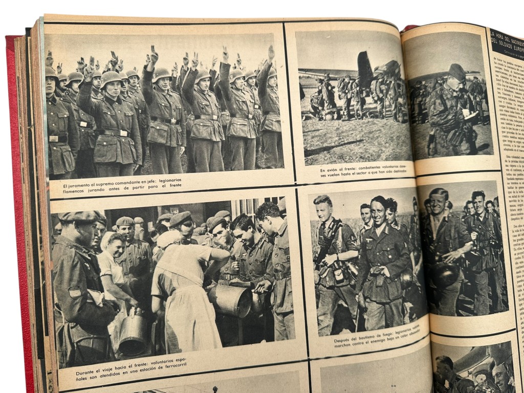 Original WWII Spanish/German two-volume bound annual edition of the magazine Signal (Spanish-language edition) 1943 - Image 11