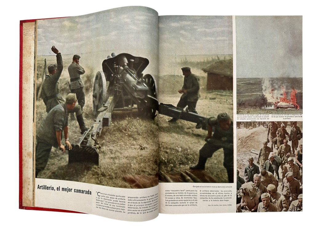 Original WWII Spanish/German two-volume bound annual edition of the magazine Signal (Spanish-language edition) 1943 - Image 9