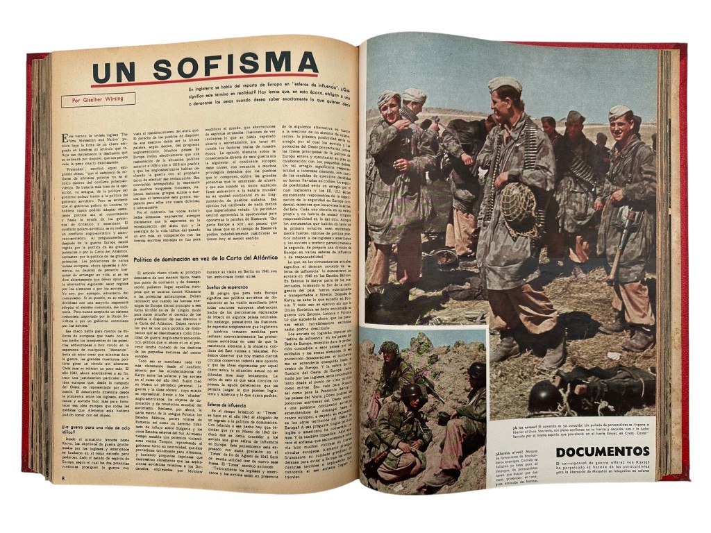 Original WWII Spanish/German two-volume bound annual edition of the magazine Signal (Spanish-language edition) 1943 - Image 7