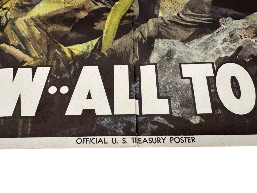 Original WWII US 'Iwo Jima' poster 1945 - Image 5