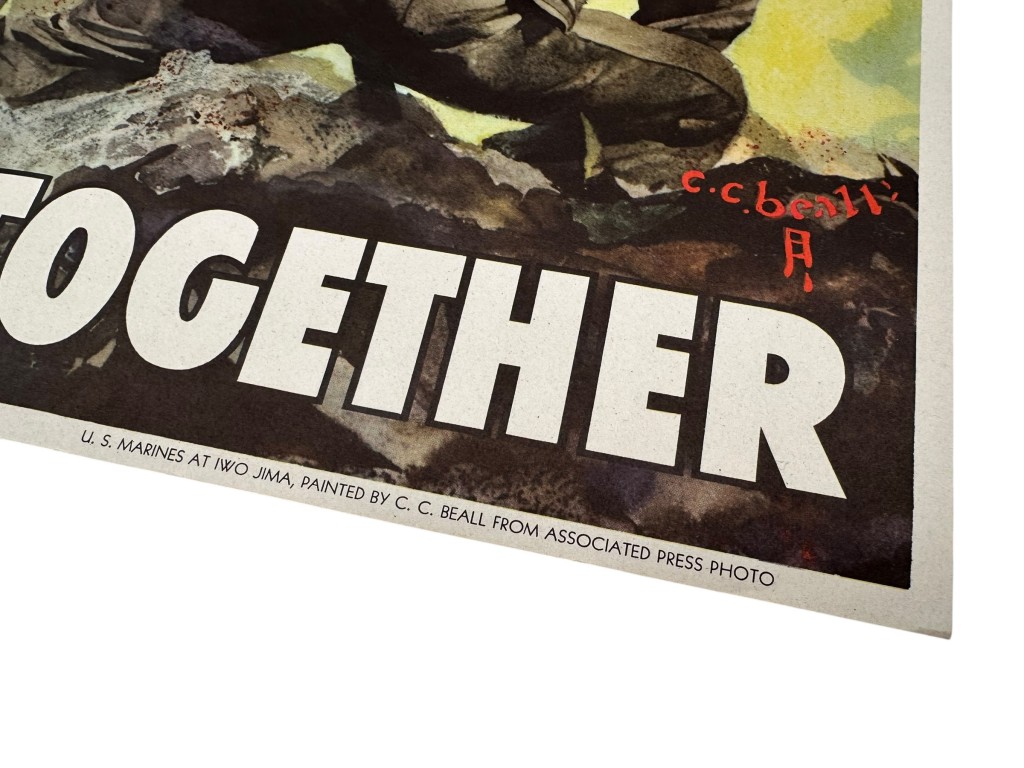 Original WWII US 'Iwo Jima' poster 1945 - Image 6