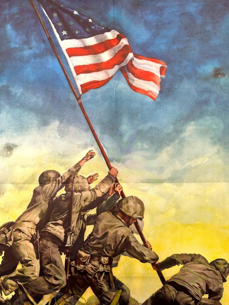 Original WWII US 'Iwo Jima' poster 1945