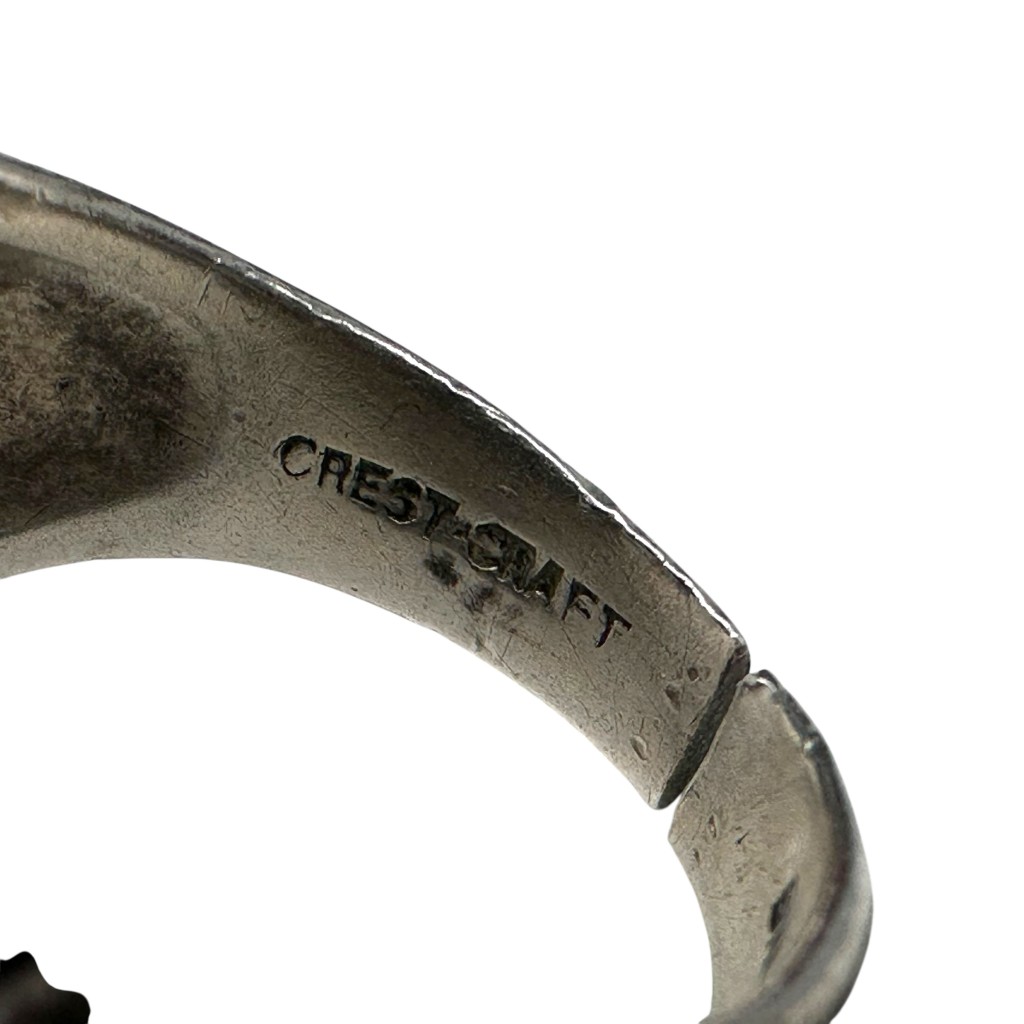 Original WWII USMC sterling silver ring with gold symbol - Image 5