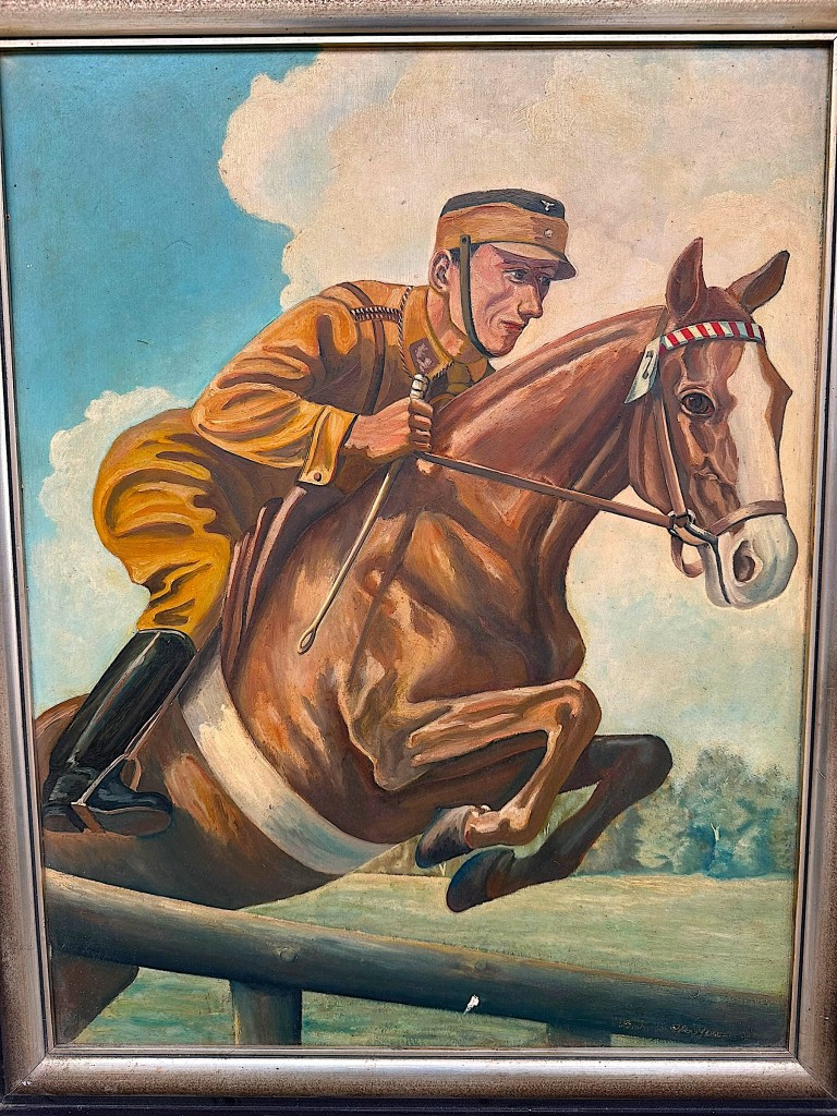 Original 1939 German NSRK painting by Richard Pfeiffer
