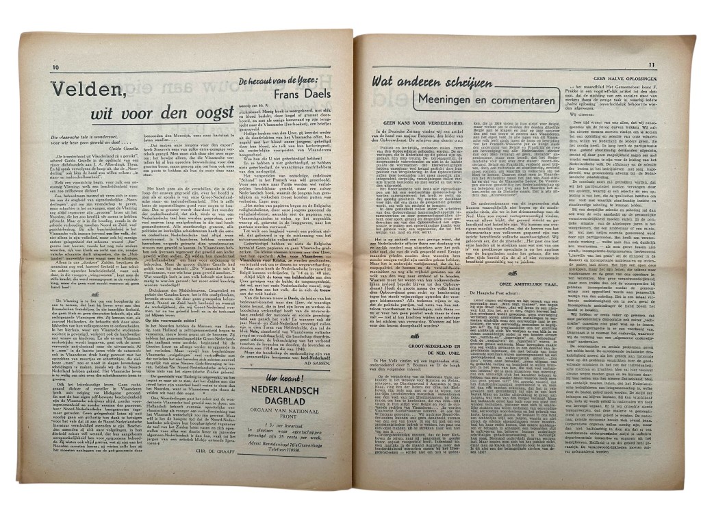 Original WWII Dutch Nationaal Front collaboration newspaper - Image 8