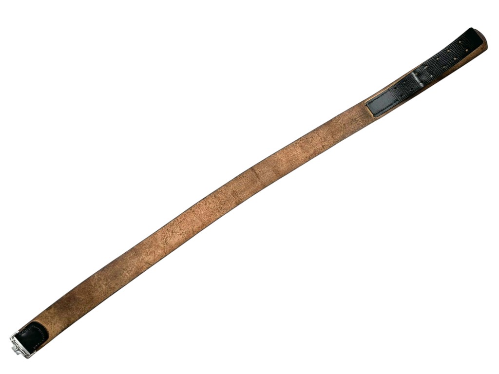 Original WWII German army leather belt - Image 7