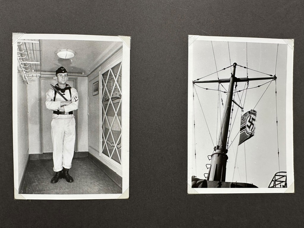 Original WWII German Kriegsmarine photo album of the Prinz Eugen ship - Image 32