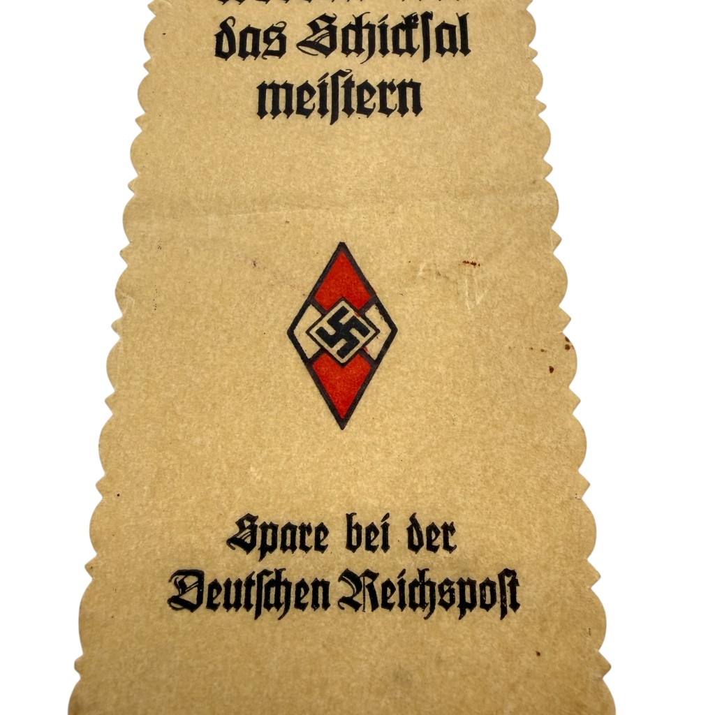 Original WWII German Hitlerjugend bookmark