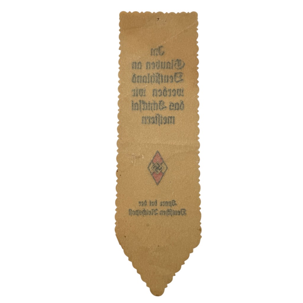 Original WWII German Hitlerjugend bookmark - Image 4