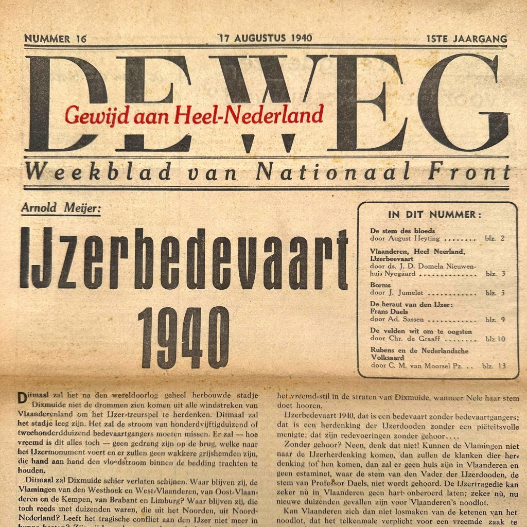 Original WWII Dutch Nationaal Front collaboration newspaper