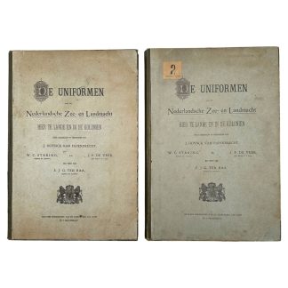 Original 1900 Dutch military books 'De Uniformen van de Nederlandsche Zee- en Landmacht hier te lande en in de koloniën'