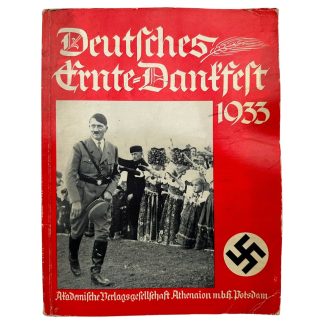 Original 1933 Deutsches Ernte-Dankfest book, early Third Reich propaganda photo book, NSDAP era publication with Hitler photos, rare German WWII period collectible book