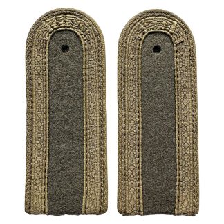 Original DDR NVA Unteroffizier shoulder boards Felddienst combat uniform, East German Cold War field grey NCO epaulettes pair, authentic Nationale Volksarmee militaria collectible