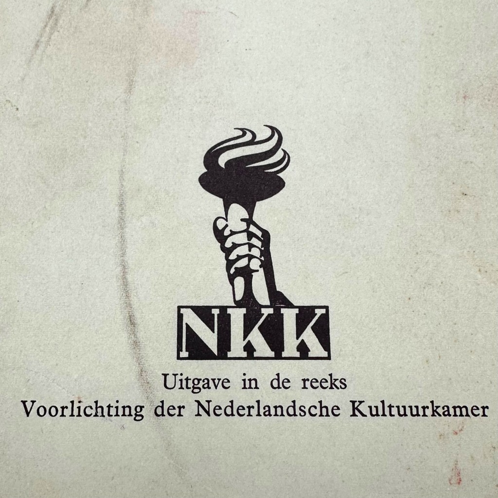 Original WWII Dutch brochure 'De Organisatorische Opbouw der Nederlandsche Kultuurkamer'
