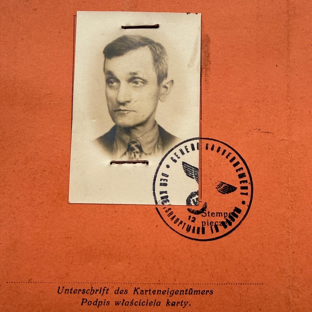 Original WWII German Angelkarte (fishing permit) from Radom in Poland