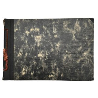 Kriegsmarine heavy cruiser Prinz Eugen original WWII photo album with 98 photographs showing naval combat, HMS Hood battle, HMS Prince of Wales engagement, crew life, gun turrets, torpedoes, anti-aircraft guns, ceremonies, officers inspections, Cossacks aboard ship and wartime naval operations.